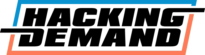 Hacking Demand Blue Black Orange Logo