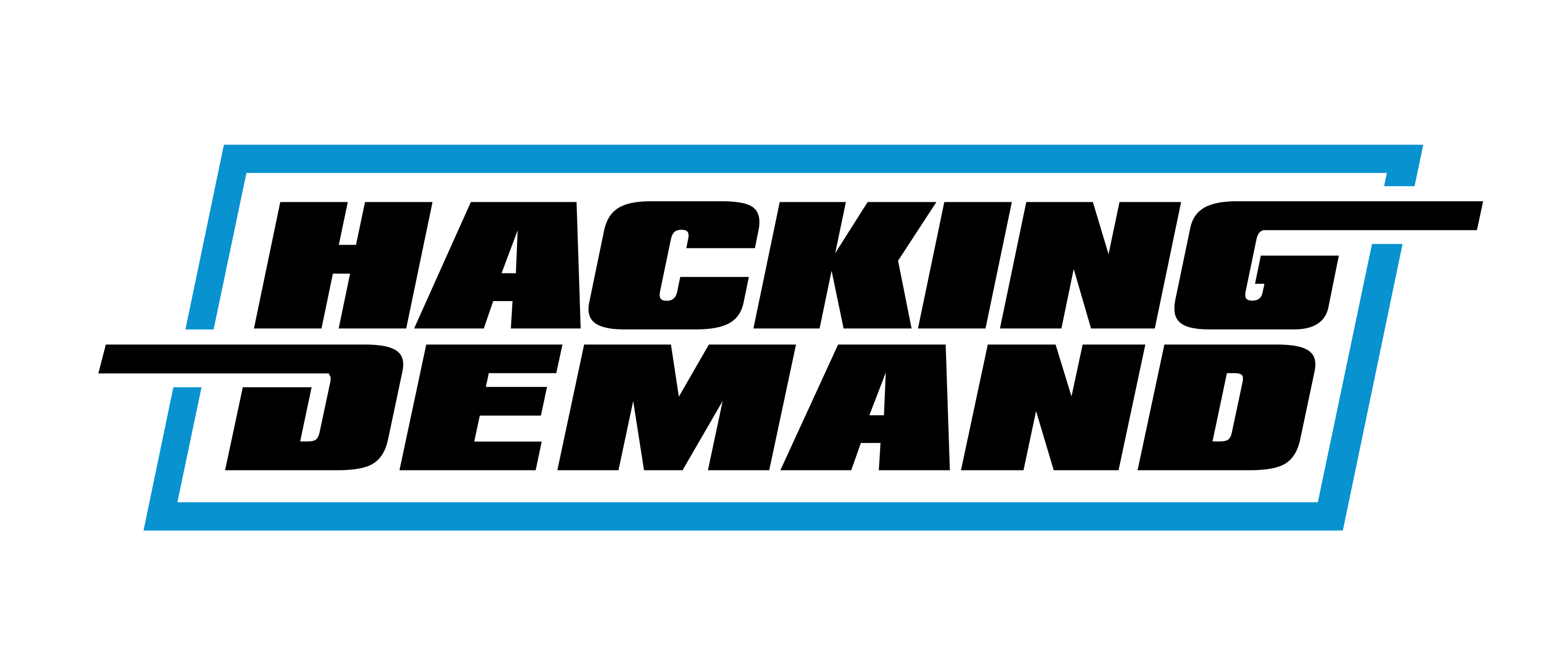 Hacking Demand Blue Black Logo