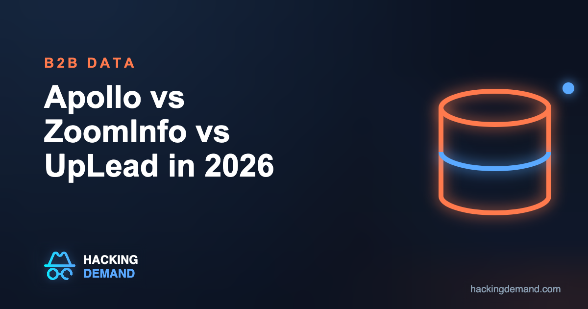 Apollo vs ZoomInfo vs UpLead comparison 2026