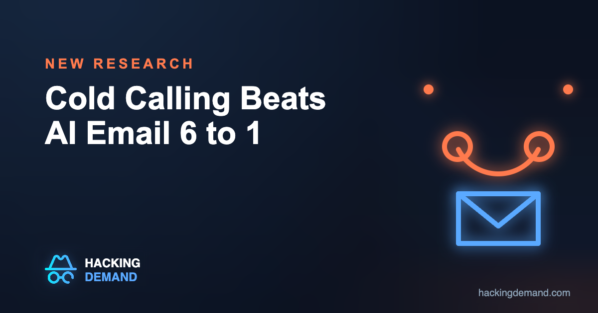 Cold calling beats AI email 6 to 1, ValueSelling research