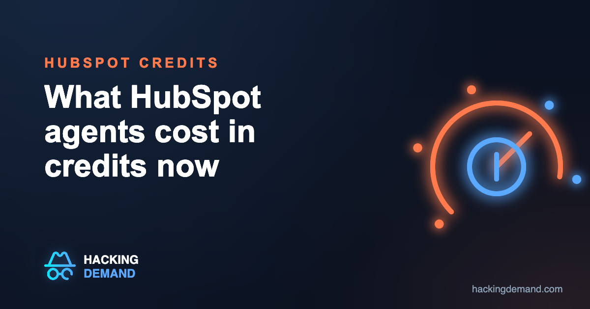 What HubSpot agents cost in credits after the July 23, 2026 change
