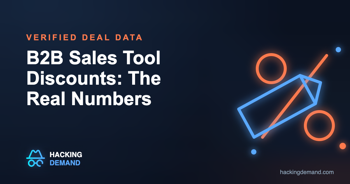 B2B sales tool discounts 2026: verified deal data