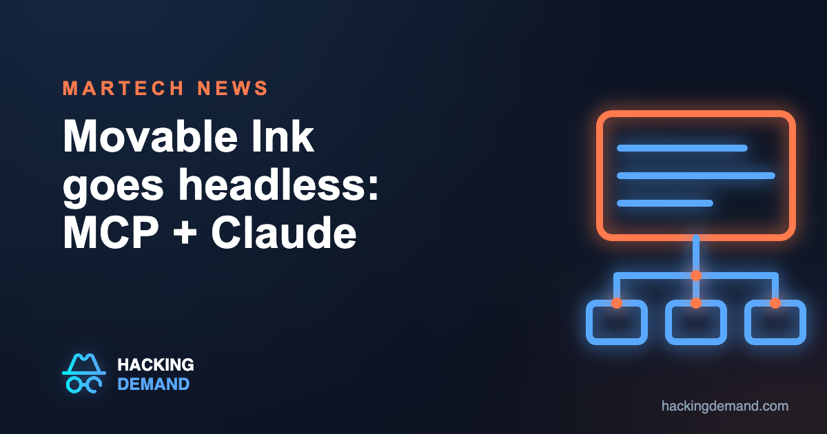 Movable Ink MCP Server headless marketing: chat window wired to channel nodes