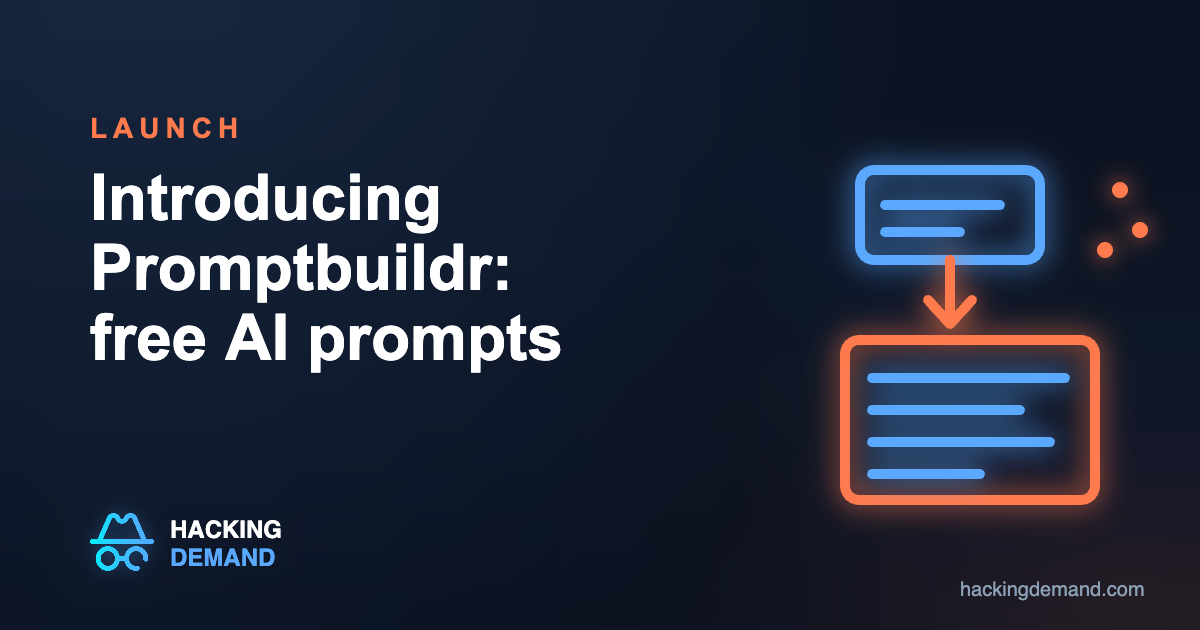 Promptbuildr launch: plain task description transformed into a structured AI prompt