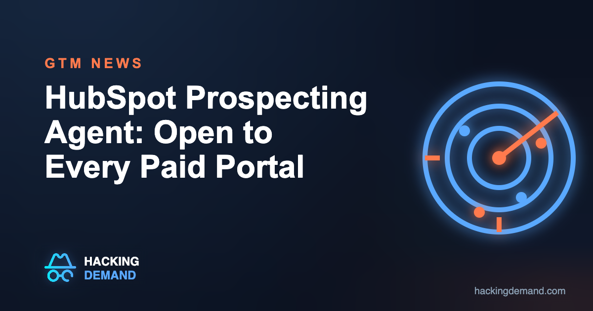 HubSpot Prospecting Agent now open to every paid portal, radar illustration