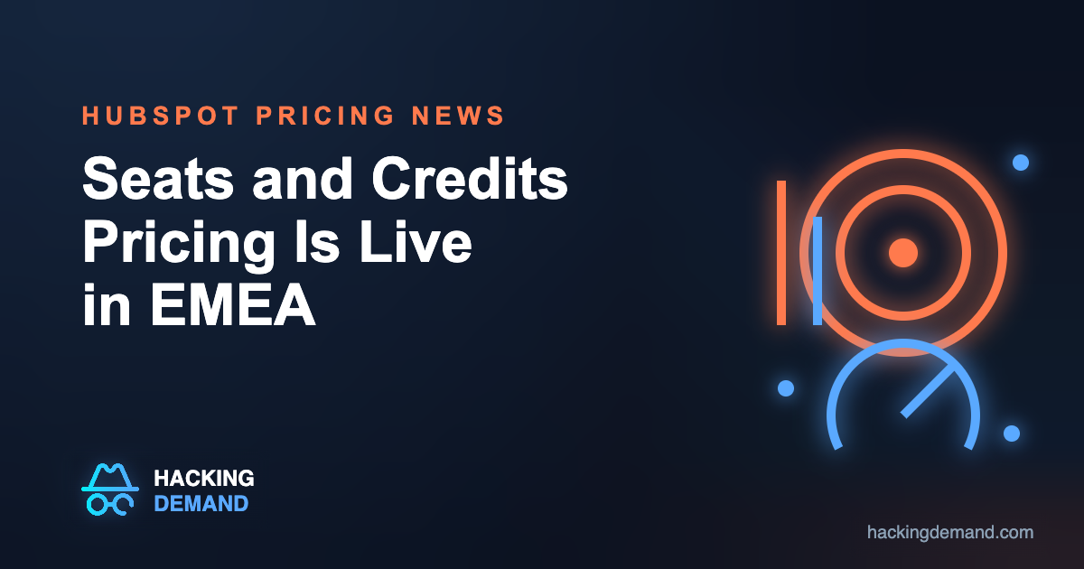 HubSpot seats and credits pricing live in EMEA